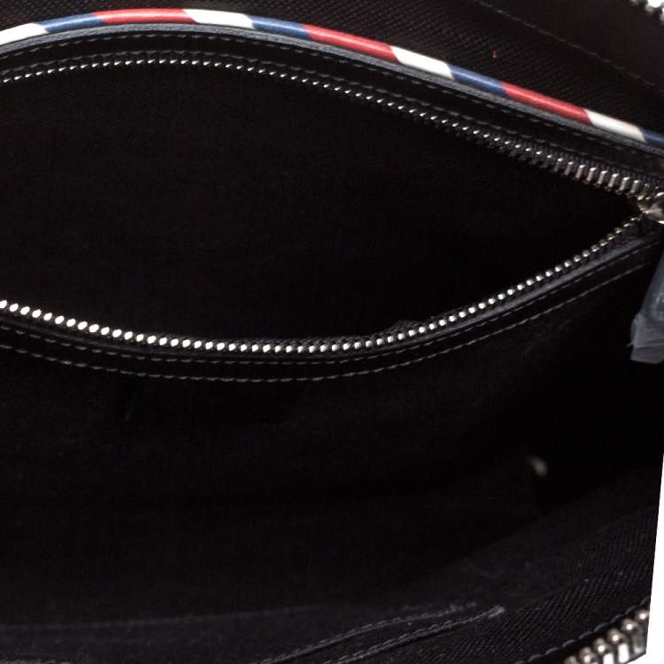 Pre Owned Gucci Black GG Supreme Coated Canvas and Leather Night Courrier Messenger Bag