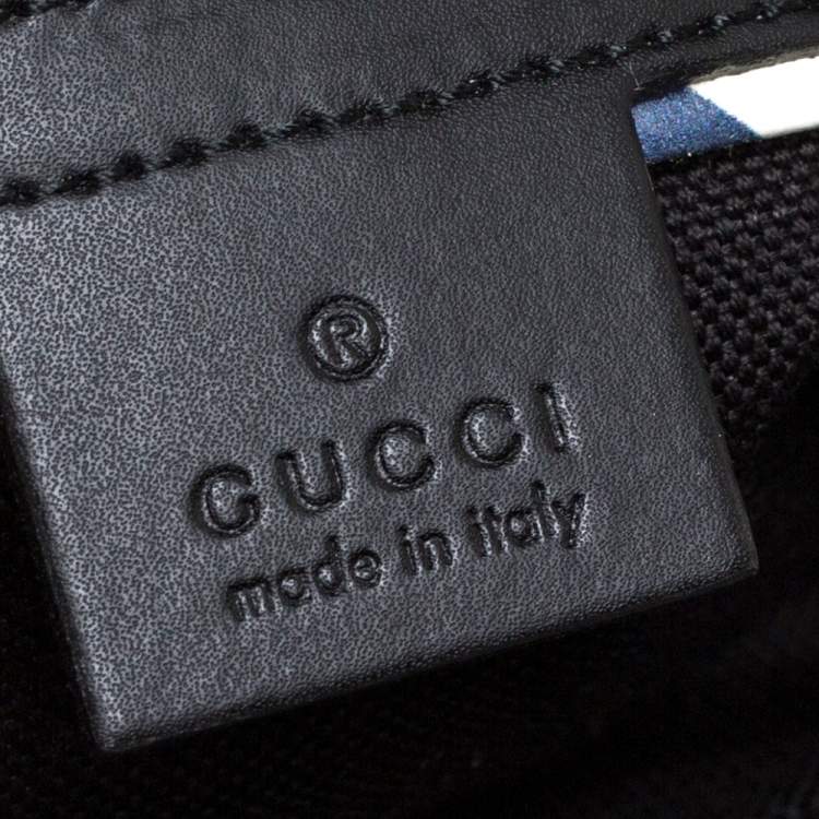 Pre Owned Gucci Black GG Supreme Coated Canvas and Leather Night Courrier Messenger Bag