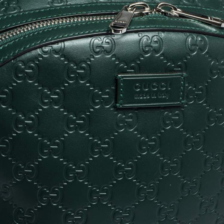 مملوكة مسبقًا Gucci Green Guccissima Leather Backpack