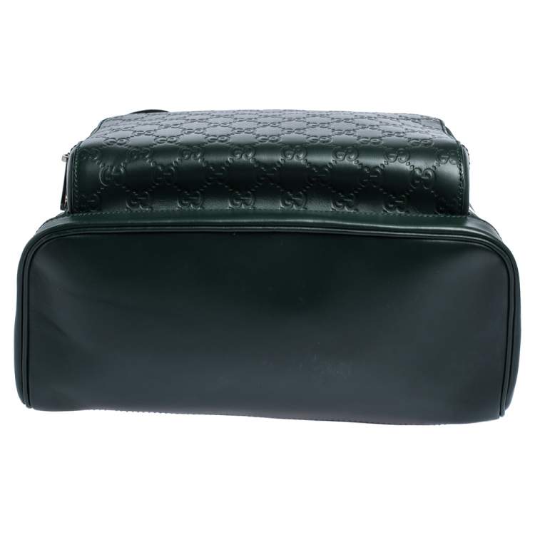 مملوكة مسبقًا Gucci Green Guccissima Leather Backpack