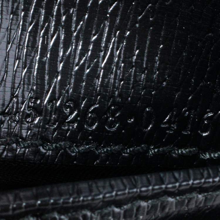 Pre Owned Gucci Black Leather Kingsnake Bifold Wallet