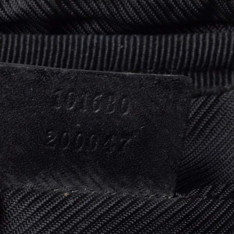 Pre Owned Gucci Black GG Canvas and Leather Messenger Bag