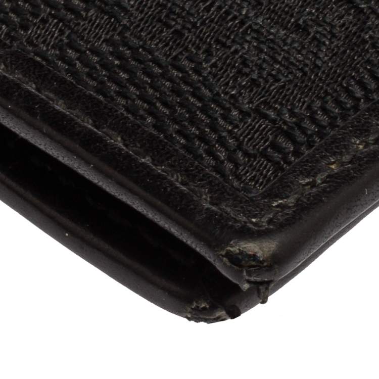Pre Owned Gucci Black GG Canvas Web Bi-Fold Wallet