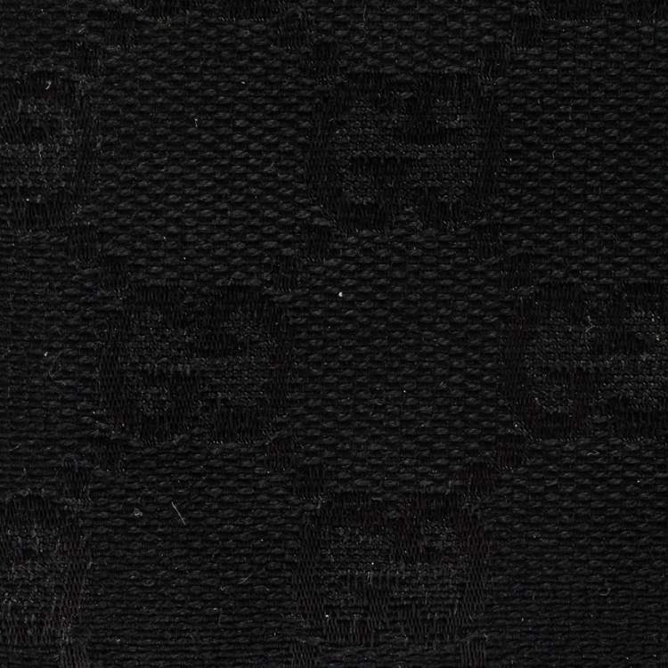 Pre Owned Gucci Black GG Canvas Web Bi-Fold Wallet
