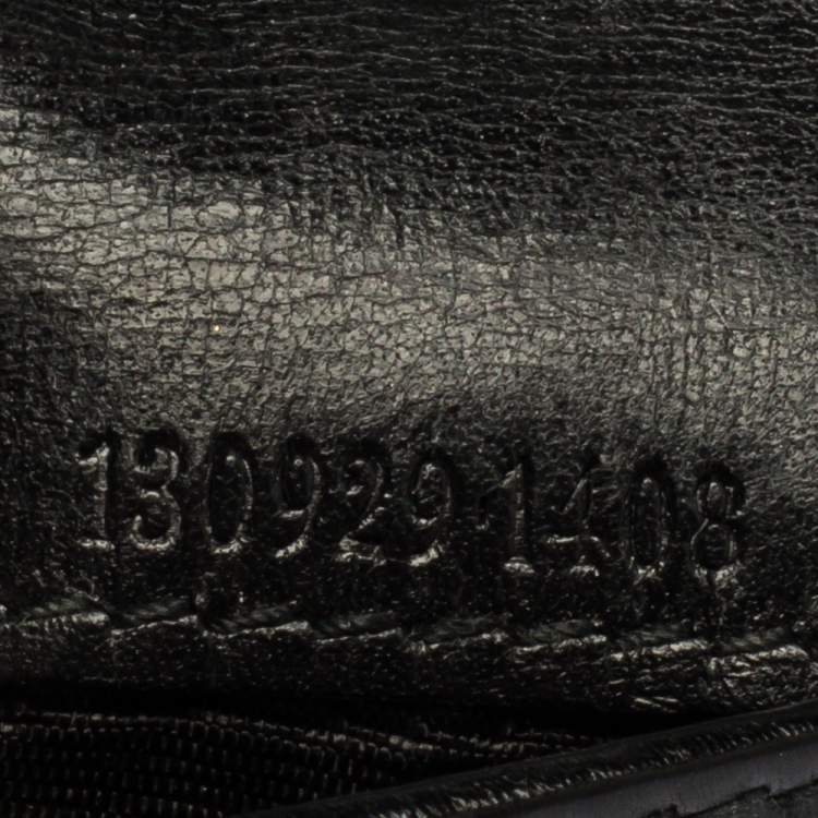 Pre Owned Gucci Black GG Canvas Web Bi-Fold Wallet