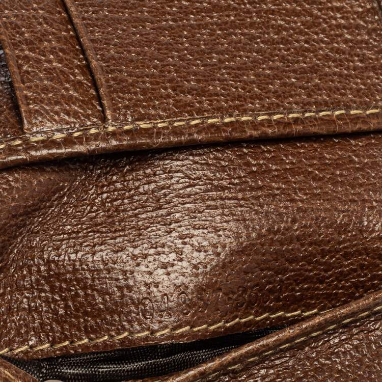 مملوكة مسبقًا Gucci Beige/Brown GG Canvas and Leather Bi-fold Wallet