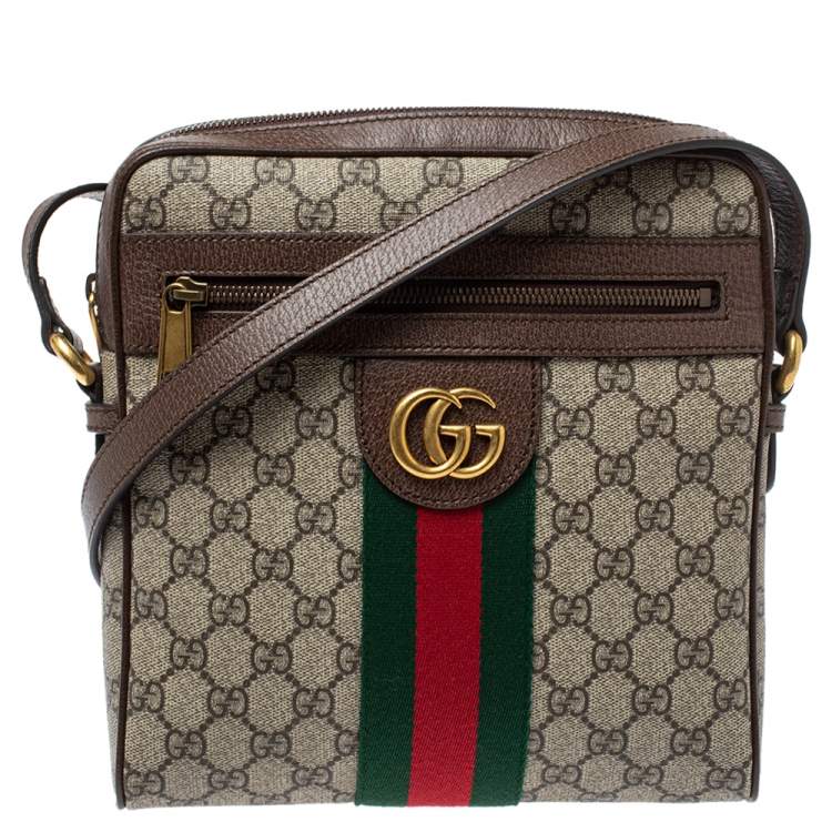 Gucci Messenger Ophidia Small Brown Gg Supreme Canvas Shoulder Bag