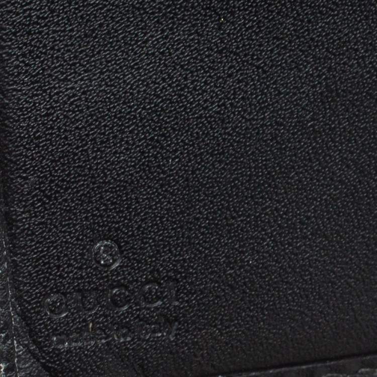 Pre Owned Gucci Black Leather Bifold Wallet