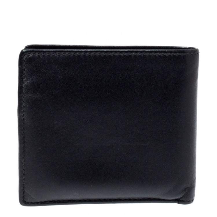 Pre Owned Gucci Black Leather Bifold Wallet