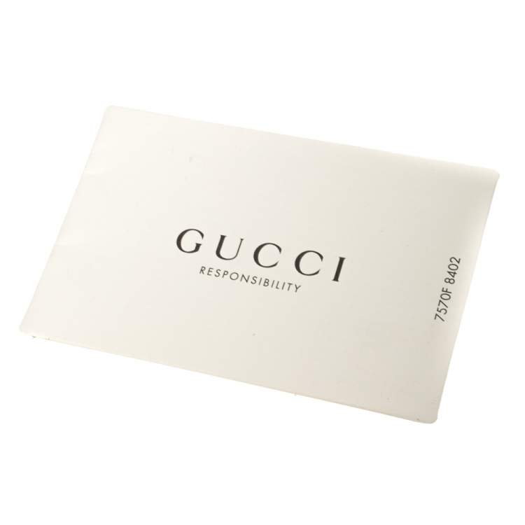 Pre Owned Gucci Black Soft Grain Leather Logo Drawstring Backpack