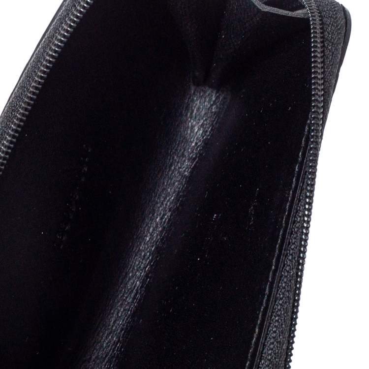 Pre Owned Gucci Black Guccissima Leather Coin Purse