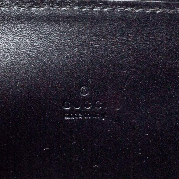 Pre Owned Gucci Black Guccissima Leather Coin Purse