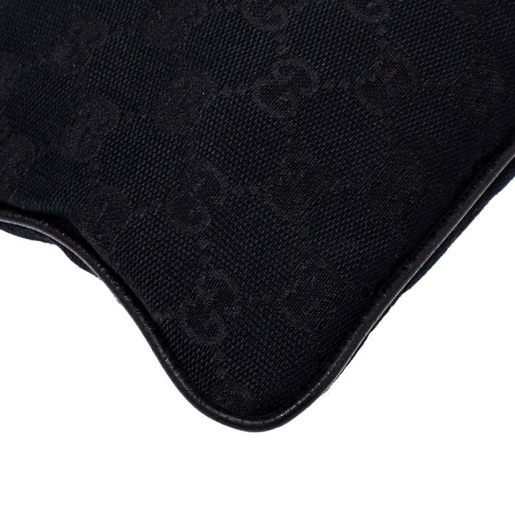 Pre Owned Gucci Navy Blue GG Canvas Small Vintage Web Messenger Bag