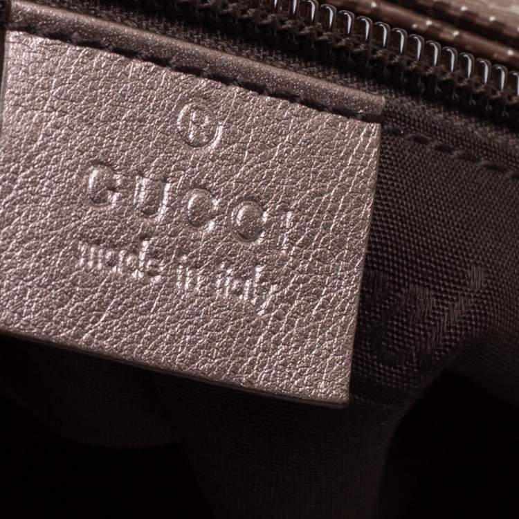 Pre Owned Gucci Metallic Purple GG Imprime Messenger 