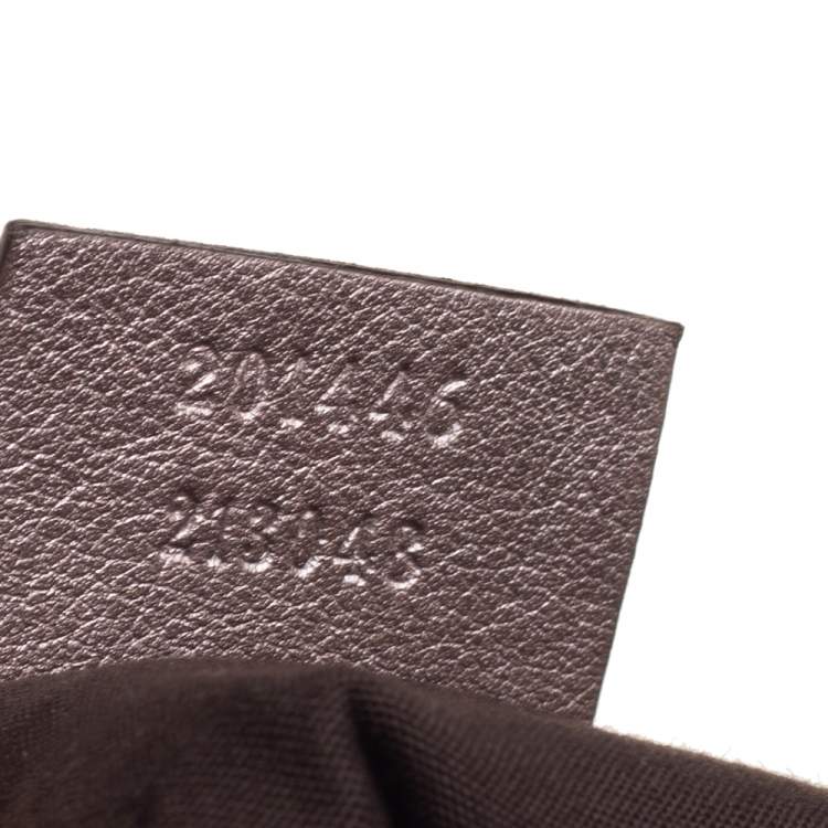 Pre Owned Gucci Metallic Purple GG Imprime Messenger 