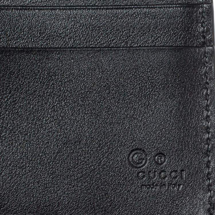 Pre Owned Gucci Black Microguccissima Leather Bifold Wallet