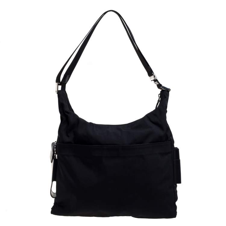 Pre Owned Gucci Black Nylon Messenger Bag