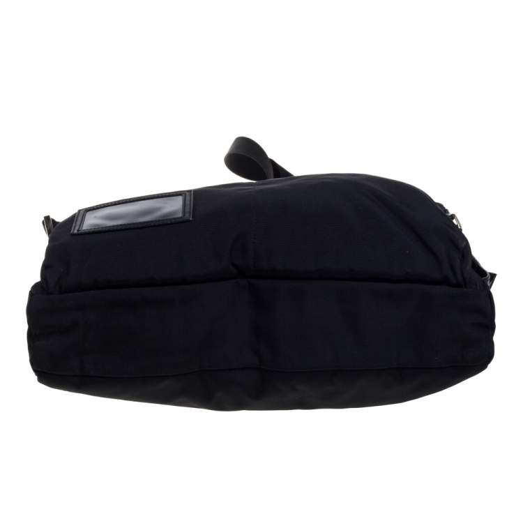 Pre Owned Gucci Black Nylon Messenger Bag
