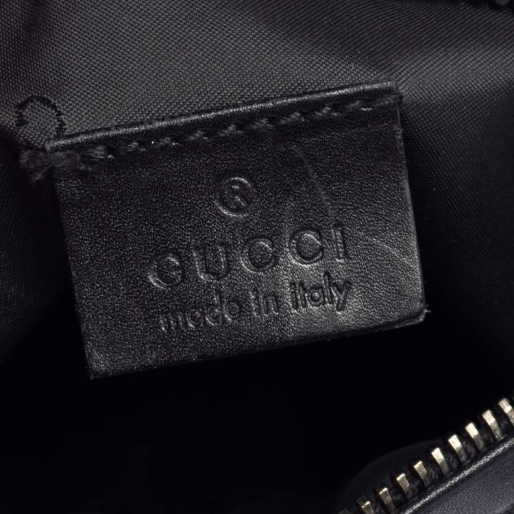 مملوكة مسبقًا Gucci Black Leather And Canvas Belt Bag