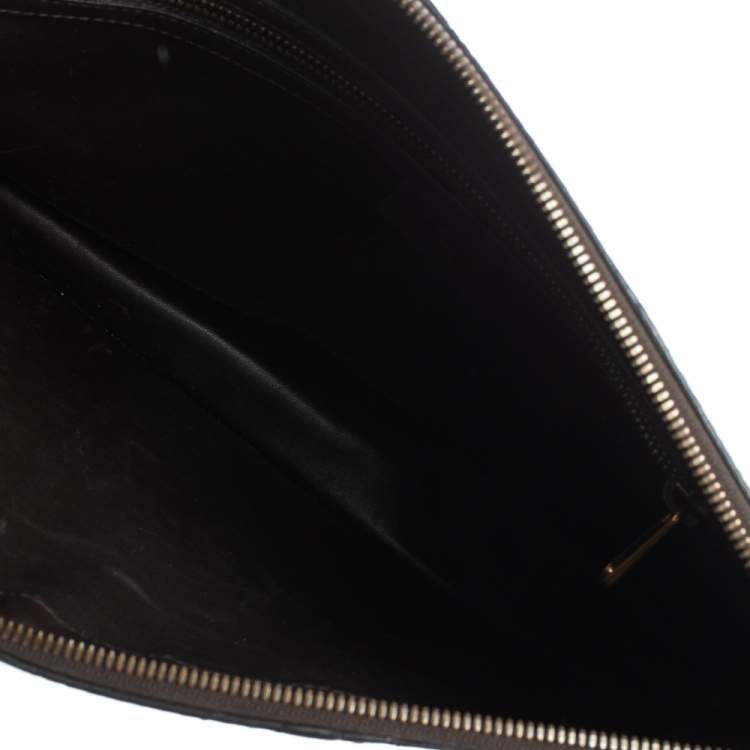 Pre Owned Gucci Beige Python Web Clutch Bag