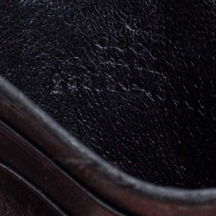 Pre Owned Gucci Black Microguccissima Leather Card Case