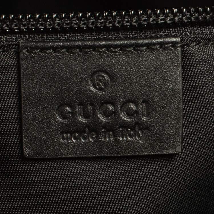 Pre Owned Gucci Black GG Supreme Canvas Wristlet Pouch