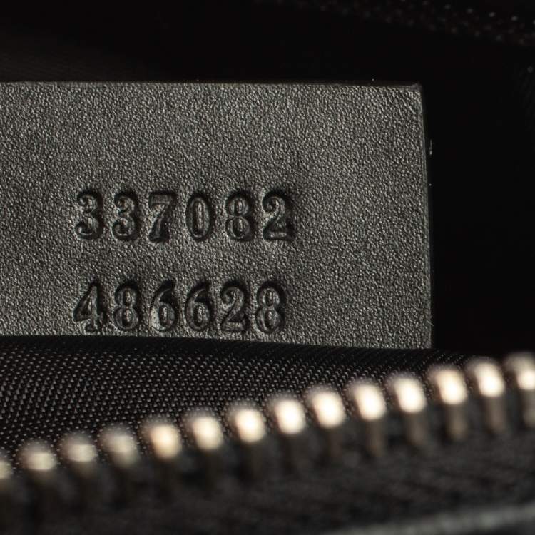 Pre Owned Gucci Black GG Supreme Canvas Wristlet Pouch