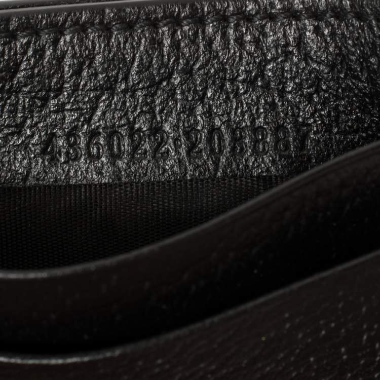 مملوكة مسبقًا Gucci Black Leather GG Marmont Money Clip Card Holder