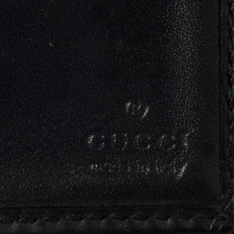 مملوكة مسبقًا Gucci Beige/Navy Blue GG Canvas and Leather Bifold Wallet