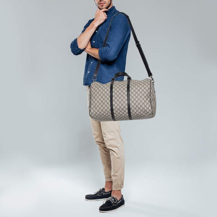 GUCCI - GG Black carry-on duffle bag (Louis Vuitton Keepall