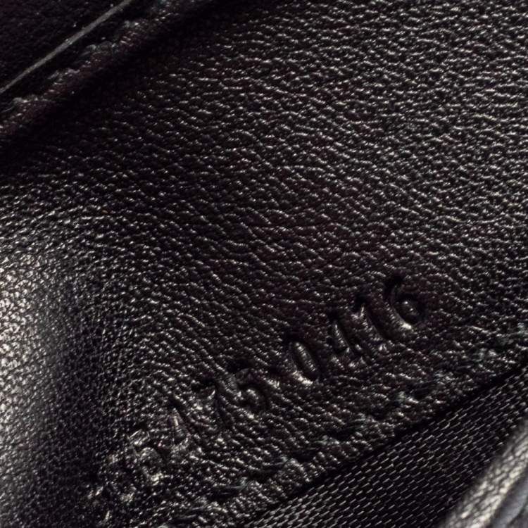 Pre Owned Gucci Black Python Bifold Wallet