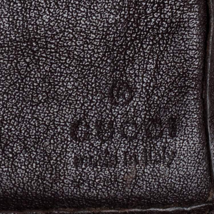 مملوكة مسبقًا Gucci Brown Guccissima Leather Web Bifold Wallet