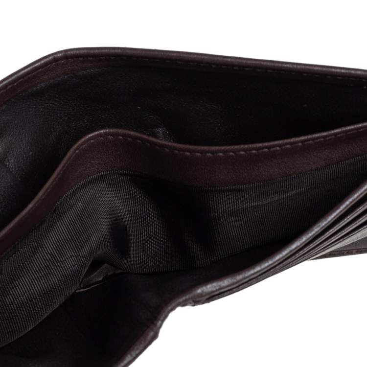 مملوكة مسبقًا Gucci Brown Guccissima Leather Web Bifold Wallet