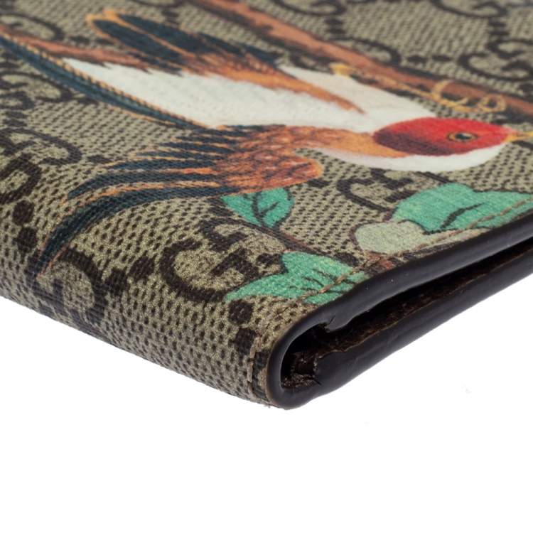 Pre Owned Gucci Multicolor Tian GG Supreme Canvas Bifold Wallet