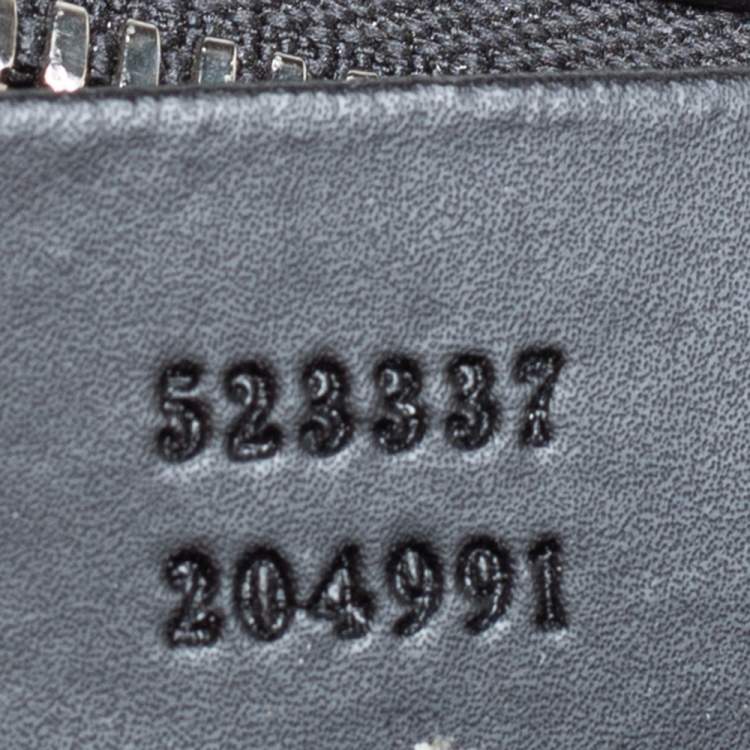 Pre Owned Gucci Black/Beige GG Supreme and Leather Web Toiletry Pouch