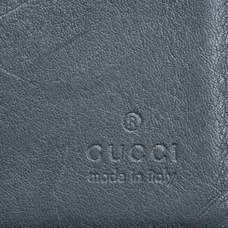 Pre Owned Gucci Grey Microguccissima Leather Bifold Wallet