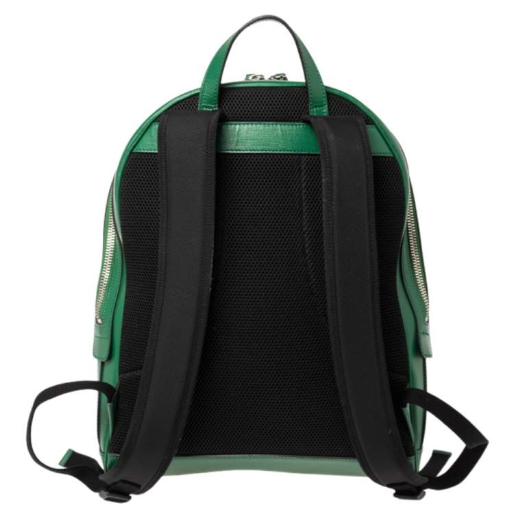 مملوكة مسبقًا Gucci Green Snake and Web Print Leather Backpack