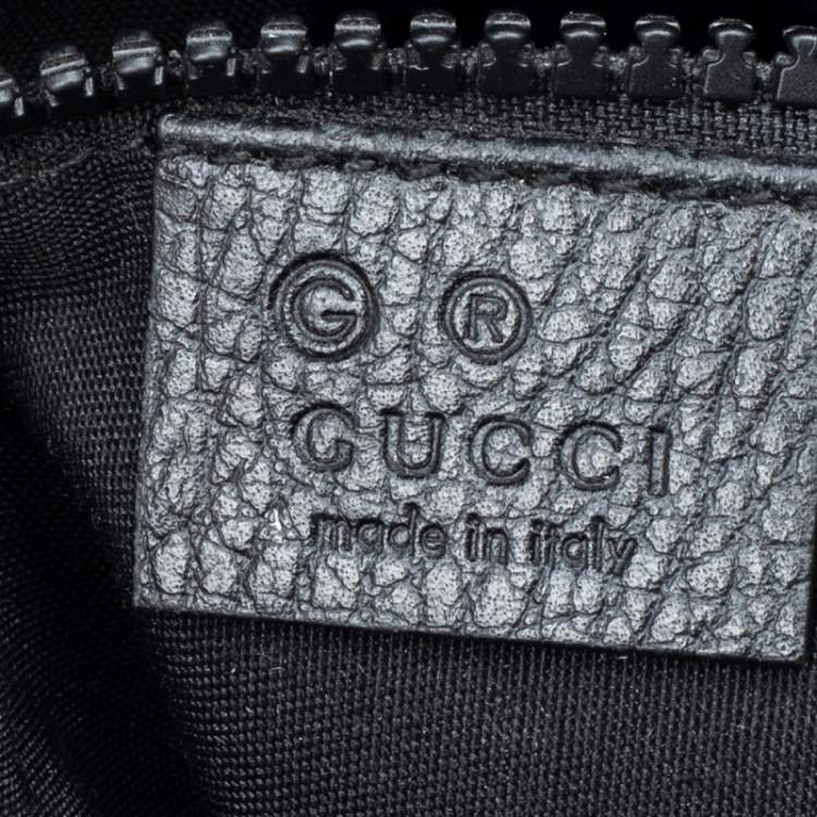 مملوكة مسبقًا Gucci Black GG Nylon and Leather Messenger Bag