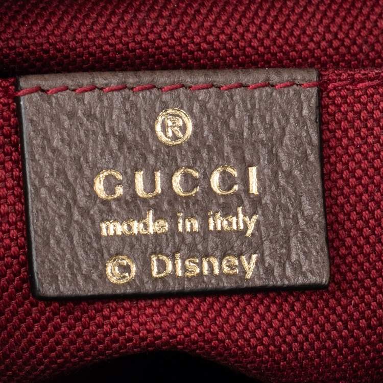 Pre Owned Gucci x Disney Beige GG Supreme Canvas and Leather Donald Duck Messenger Bag