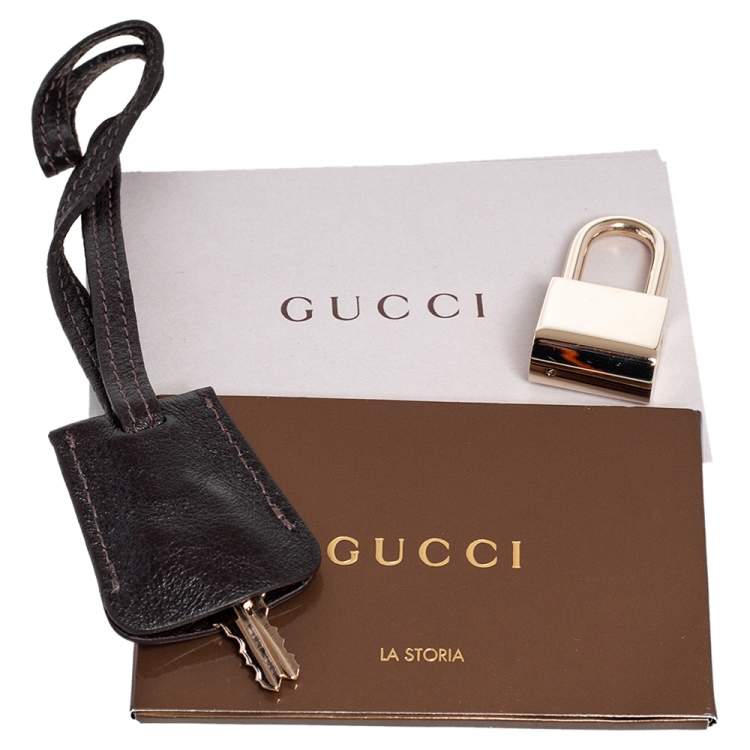 Pre Owned Gucci Dark Brown Guccissima Leather Business Briefcase Bag