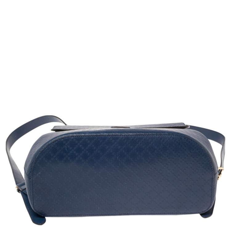 Pre Owned Gucci Blue Diamante Leather Backpack