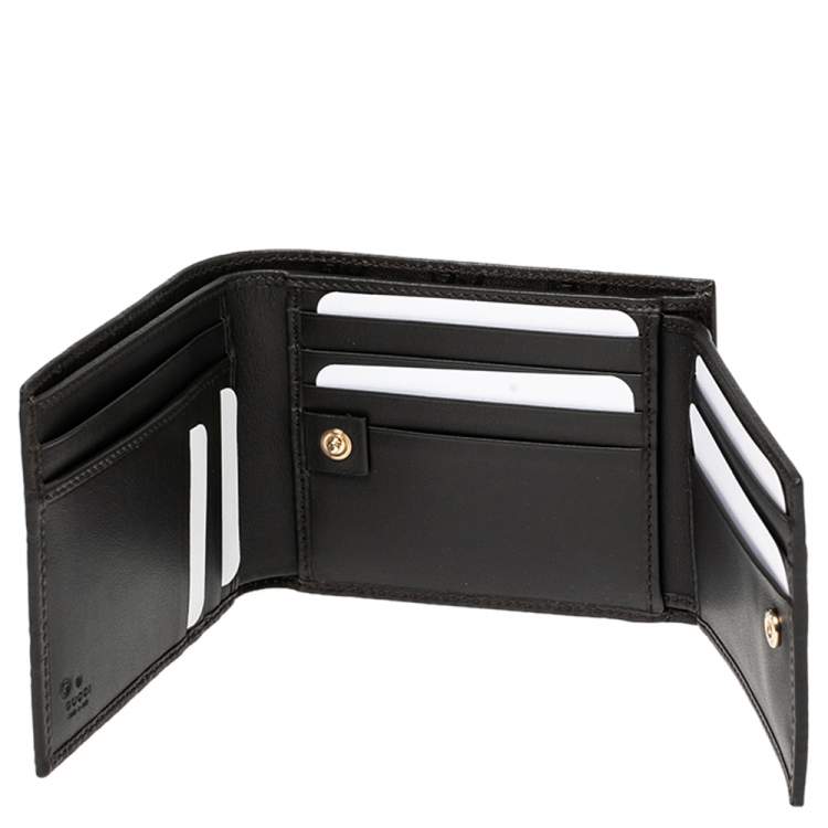 Pre Owned Gucci Dark Brown Guccissima Leather Bifold Wallet