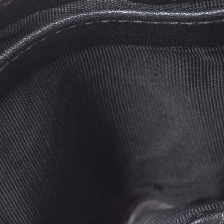 Pre Owned Gucci Black Guccissima Leather Web Bifold Wallet