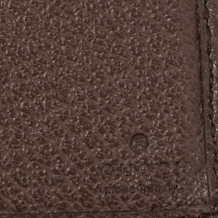 Pre Owned Gucci Beige/Brown Gucci Supreme Canvas and Leather Ophidia GG Bifold Wallet