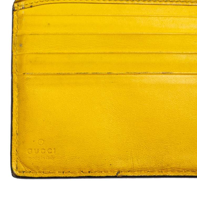 Pre Owned Gucci Black Leather Bifold Wallet