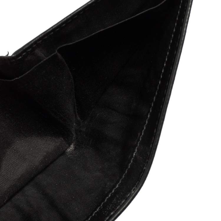Pre Owned Gucci Black GG Supreme Canvas Kingsnake Bifold Wallet
