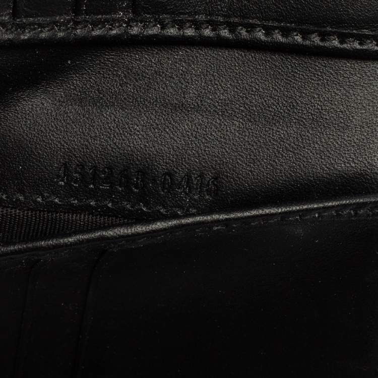 Pre Owned Gucci Black GG Supreme Canvas Kingsnake Bifold Wallet