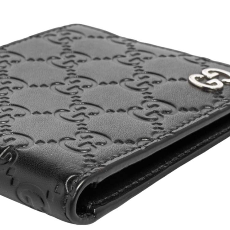 مملوكة مسبقًا Gucci Black Signature Leather Bifold Wallet