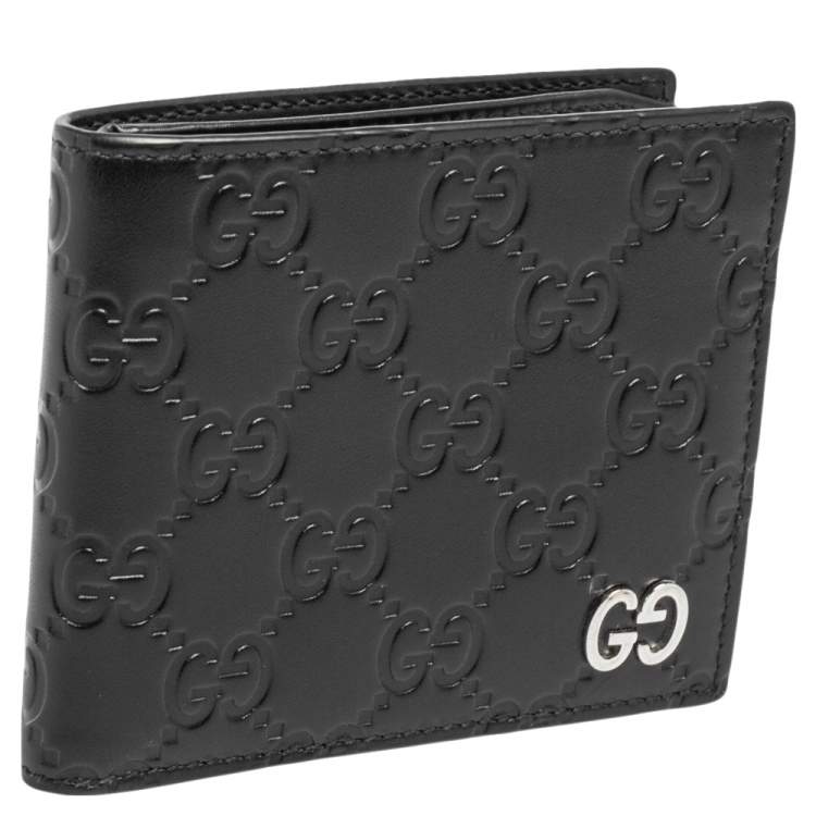 مملوكة مسبقًا Gucci Black Signature Leather Bifold Wallet