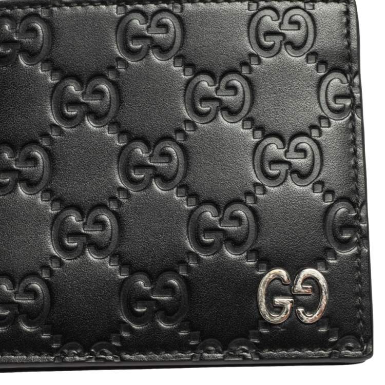 مملوكة مسبقًا Gucci Black Signature Leather Bifold Wallet
